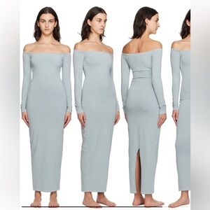 SKIMS New Vintage Off-shoulder Maxi Dress in Stretch-cotton
